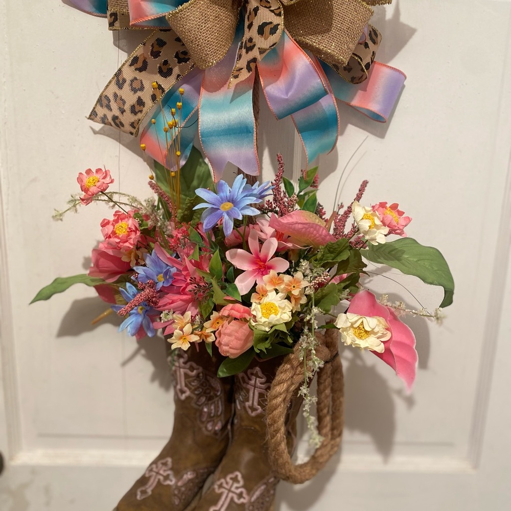 Rain boots wreath